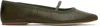 Apc Leather Ballet Flats In Jaa Khaki