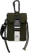 Apc Khaki Trek Crossbody Pouch In Jad Dark Khaki