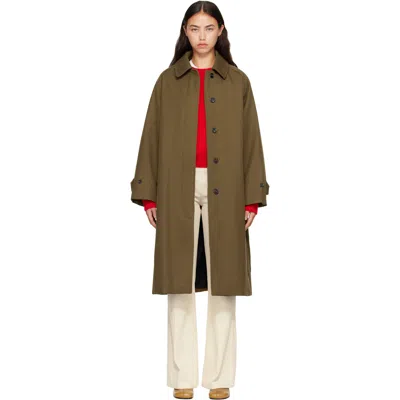 A.p.c. Khaki Water-repellent Wool Jacket