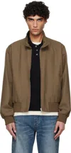 A.p.c. Zip-up Bomber Jacket In Brown