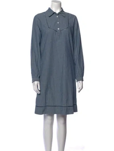 Pre-owned Apc Knee-length Dress In Blue