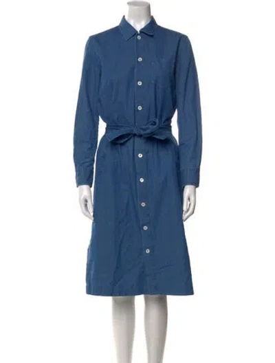 Pre-owned Apc Knee-length Dress In Blue