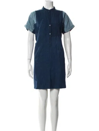 Pre-owned A.p.c. Knee-length Dress In Blue
