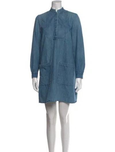 Pre-owned A.p.c. Knee-length Dress In Blue