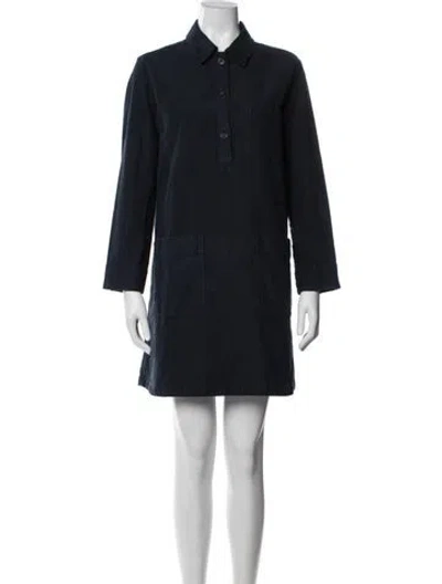 Pre-owned A.p.c. Knee-length Dress In Blue