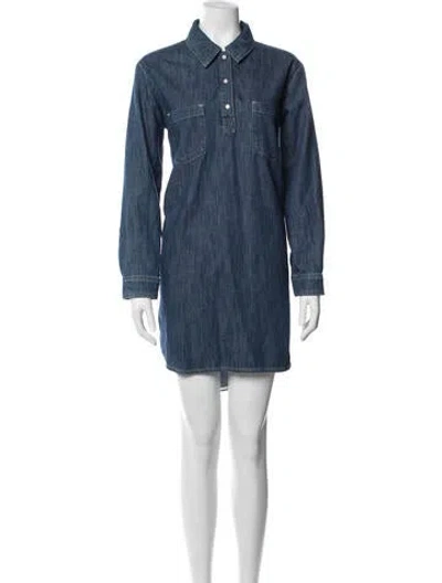 Pre-owned A.p.c. Knee-length Dress In Blue