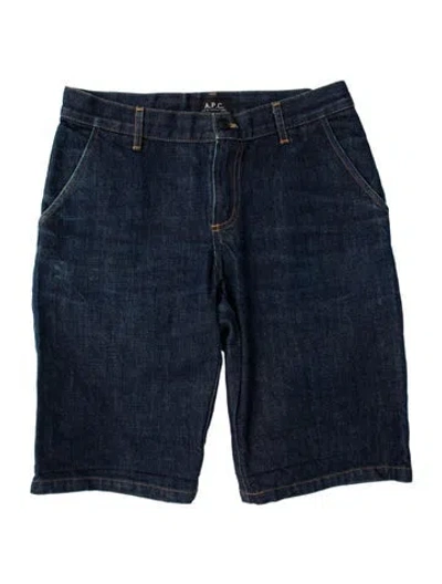 Pre-owned Apc Knee-length Shorts In Blue