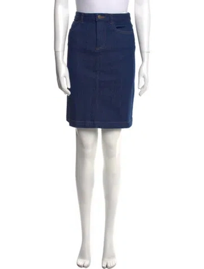 Pre-owned A.p.c. Knee-length Skirt In Blue