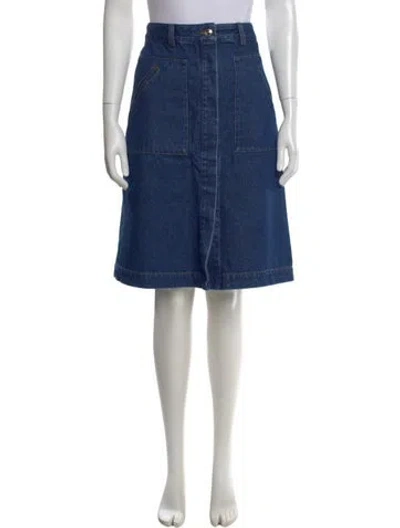 Pre-owned A.p.c. Knee-length Skirt In Blue