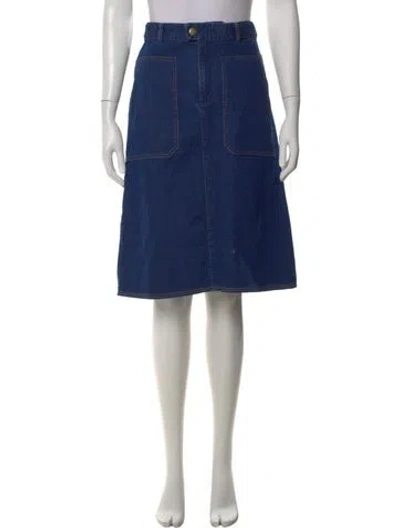 Pre-owned A.p.c. Knee-length Skirt In Blue