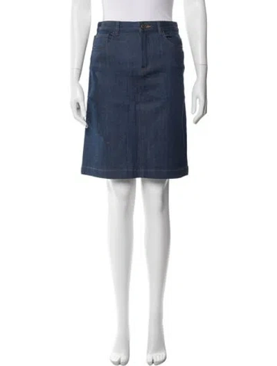 Pre-owned A.p.c. Knee-length Skirt In Blue