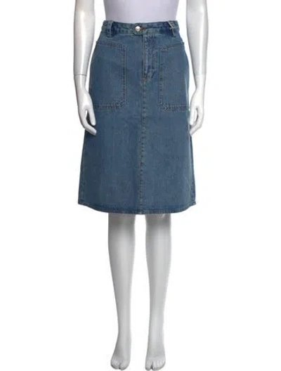 Pre-owned Apc Knee-length Skirt W/ Tags In Blue