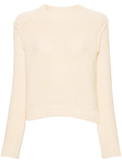 Apc Knitted Sweater In Neutrals