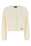 Apc A.p.c. Ivory Wool Mila Cardigan