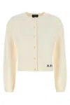 Apc A.p.c. Ivory Wool Mila Cardigan In Neutral