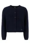 Apc Long-sleeved Knitted Cardigan In Blue
