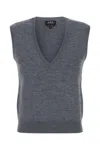 Apc A.p.c. Sleeveless Gilet With Plunging V-neck