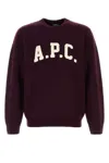 Apc A.p.c. Plum Wool Jay Sweater In Purple