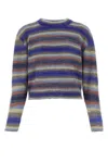 Apc Embroidered Mohair And Alpaca Blend Abby Sweater In Stripped