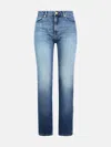 Apc 'kylie' Blue Denim Jeans In Blue