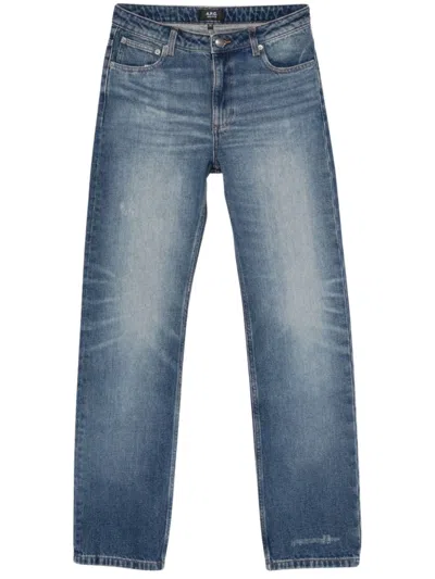 APC A.P.C. KYLIE INDIGO HIGH-WAISTED JEANS