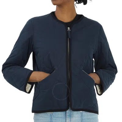 Apc A.p.c. Ladies Dark Navy Nath Quilted Cotton Jacket In Blue