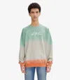 Apc Asics Logo-print Dip-dyed Organic Cotton-jersey Sweatshirt In Saa - Multicolored