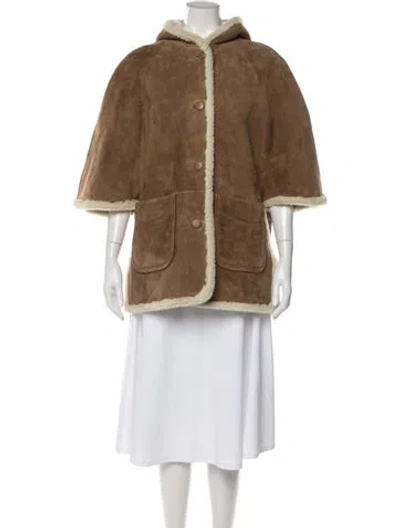 Pre-owned A.p.c. Lambskin Jacket In Brown