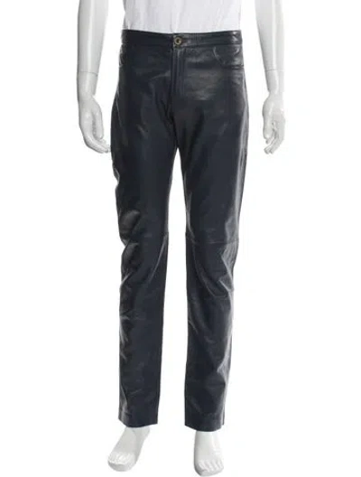 Pre-owned Apc Lambskin Pants In Blue