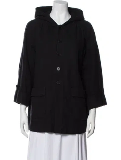 Pre-owned A.p.c. Lambswool Coat In Black