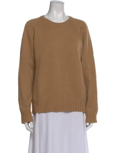 Pre-owned A.p.c. Lambswool Crew Neck Sweater In Brown