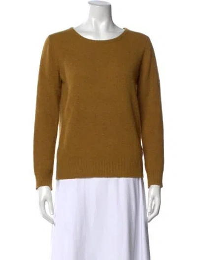 Pre-owned A.p.c. Lambswool Crew Neck Sweater In Brown