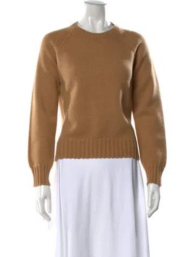 Pre-owned A.p.c. Lambswool Crew Neck Sweater In Brown