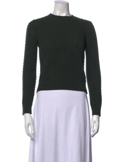 Pre-owned A.p.c. Lambswool Crew Neck Sweater In Green