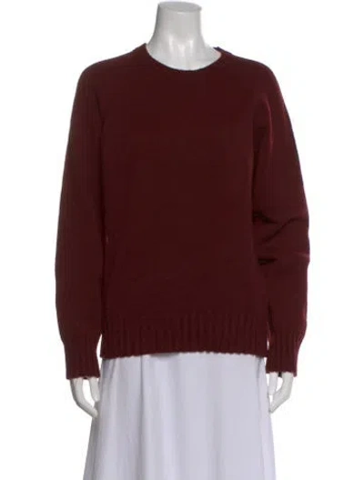 Pre-owned A.p.c. Lambswool Crew Neck Sweater In Red