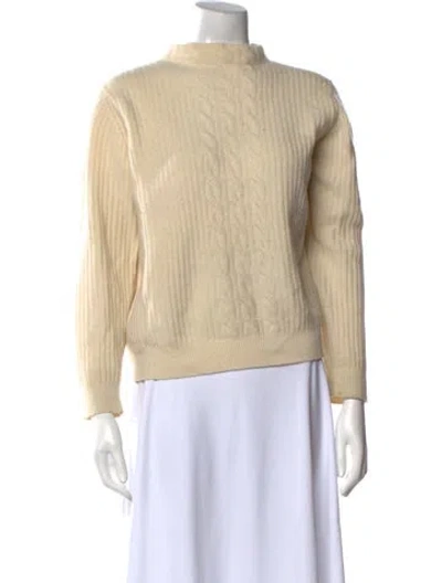 Pre-owned Apc Lambswool Mock Neck Sweater In Neutral