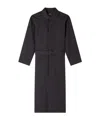 Apc Lapel Long Coat In Black