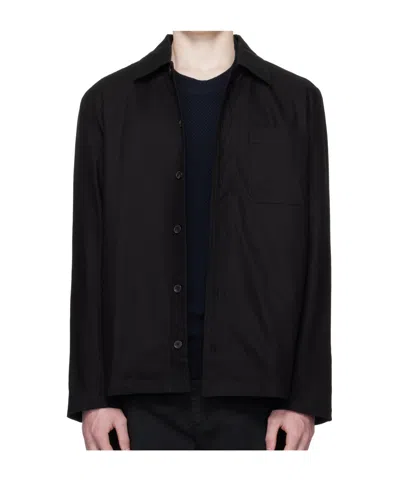 Apc Lapel Long-sleeved Casual Jacket In Black
