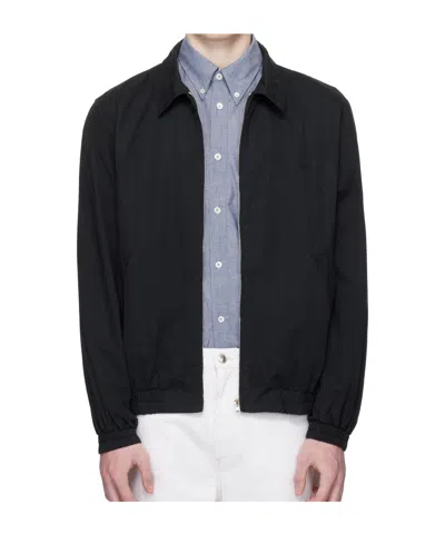 Apc Lapel Long-sleeved Casual Jacket In Black