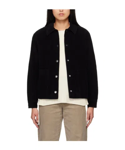 Apc Lapel Long-sleeved Casual Jacket In Black