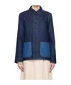 Apc Indigo Anthonin Denim Jacket In Blue