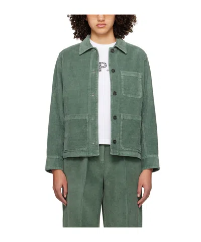 Apc Lapel Pocket Casual Jacket In Green