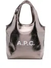 Apc A.p.c. Ninon Metallic Silver Tote Bag Women In Gold