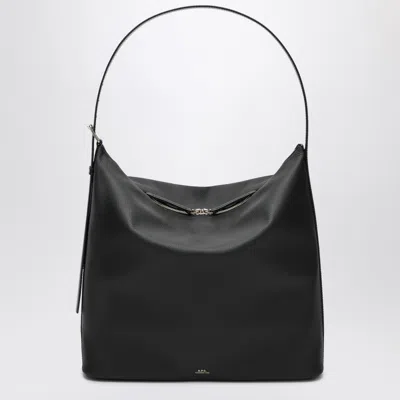 Apc A.p.c. Large Vera Bag In Black Leather