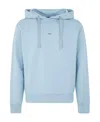 Apc A.p.c. Logo Printed Drawstring Hoodie In Blue