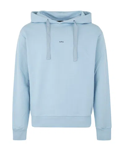 APC A.P.C. LOGO EMBROIDERED DRAWSTRING HOODIE