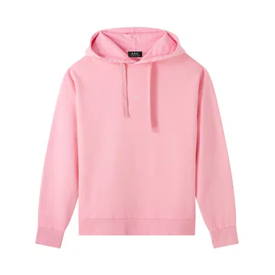 Apc Larry Fluo Hoodie In Pink