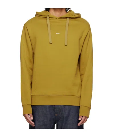 Apc Larry Hooded Hoodie In Brown