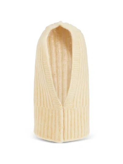 A.p.c. Laura Ribbed-knit Balaclava In Metallic