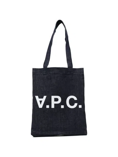 Apc Laure Tote Bag In Blue